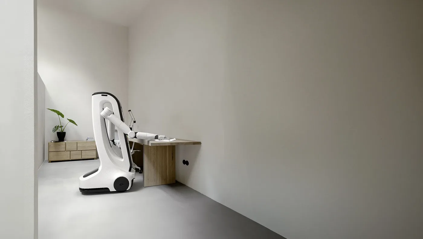 NEURA MiPA home robot assistant showing a wheeled alternative to humanoid home robots