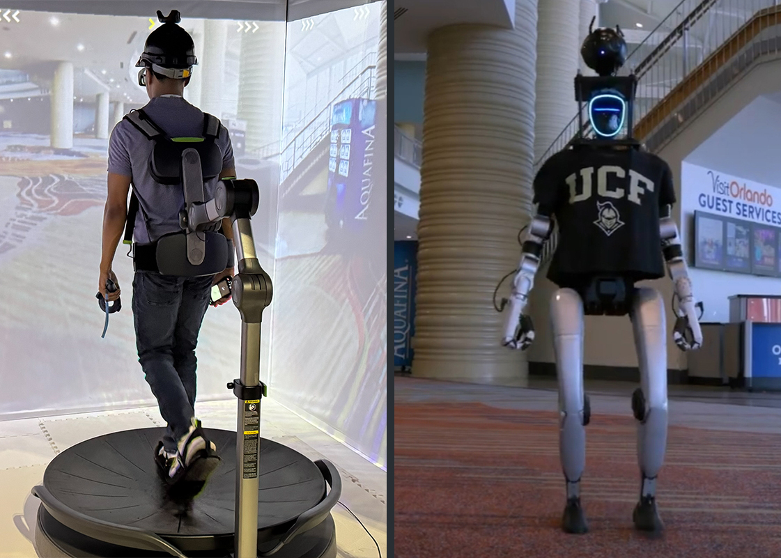 Virtuix and UCF Demonstrate Humanoid Robot Controlled in Real Time Via Omni One Treadmill