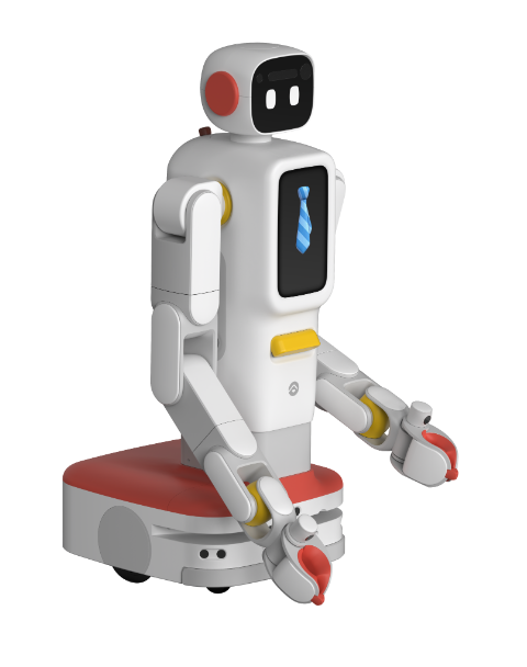Futuring 2 F2 home robot with gripper-style hands for household robot manipulation
