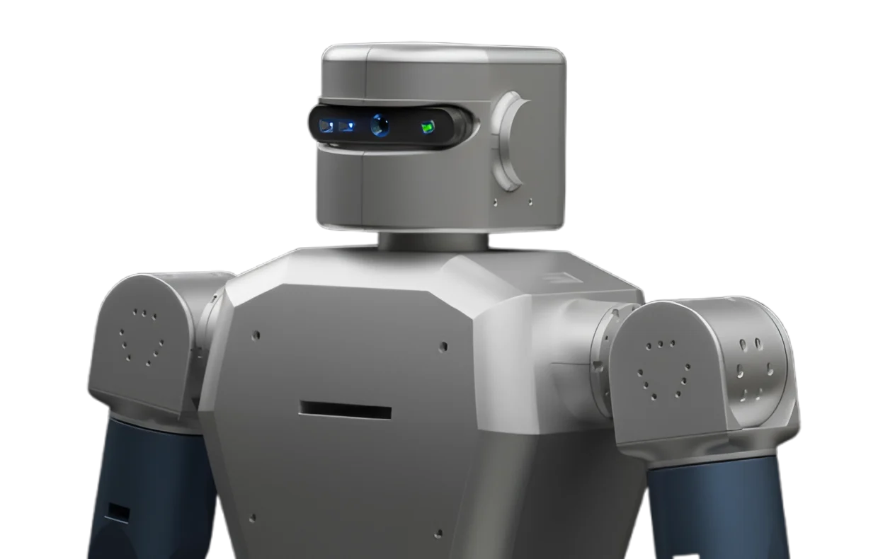 Rotaku Domo humanoid robot head and sensor close-up for developer humanoid buyers