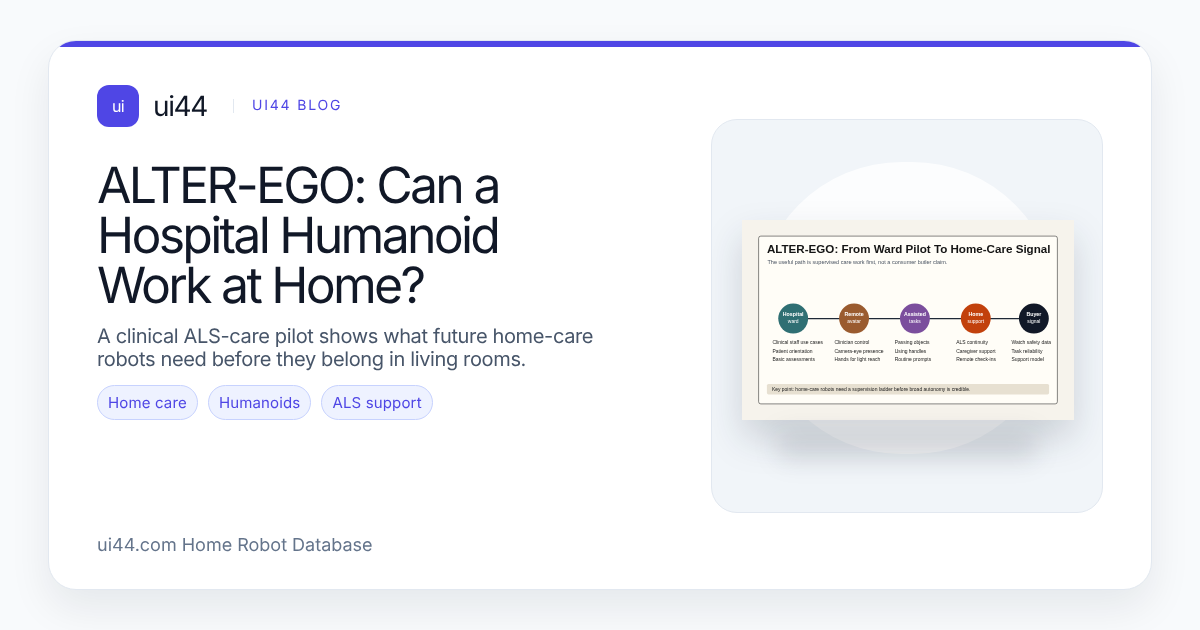 ALTER-EGO: Can a Hospital Humanoid Work at Home? — ui44 Blog