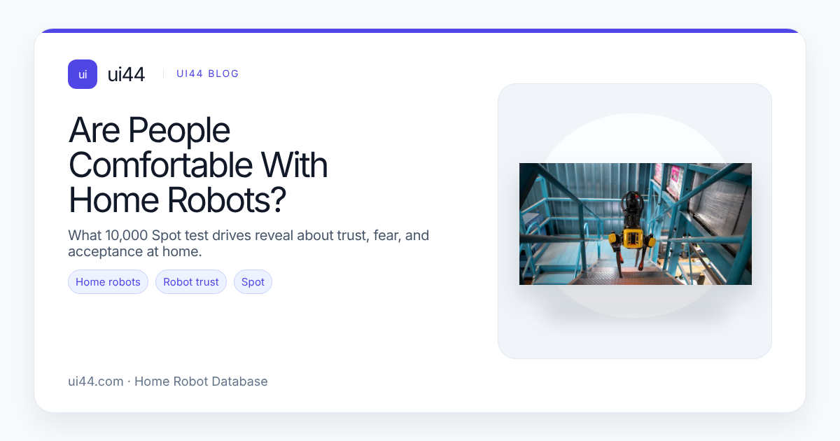 Are People Comfortable With Home Robots?
