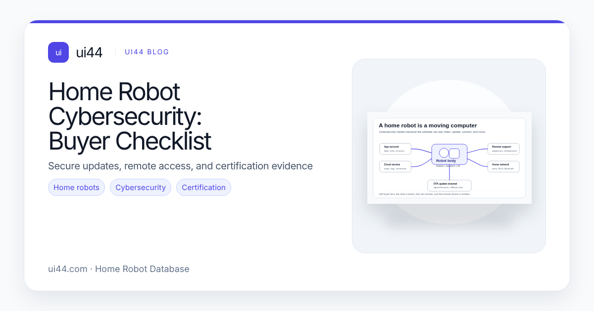 Home Robot Cybersecurity: Buyer Checklist