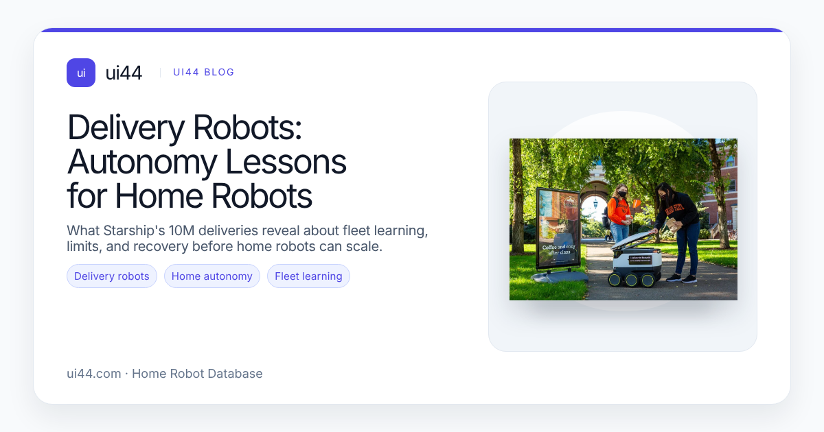 Delivery Robots: Autonomy Lessons for Home Robots