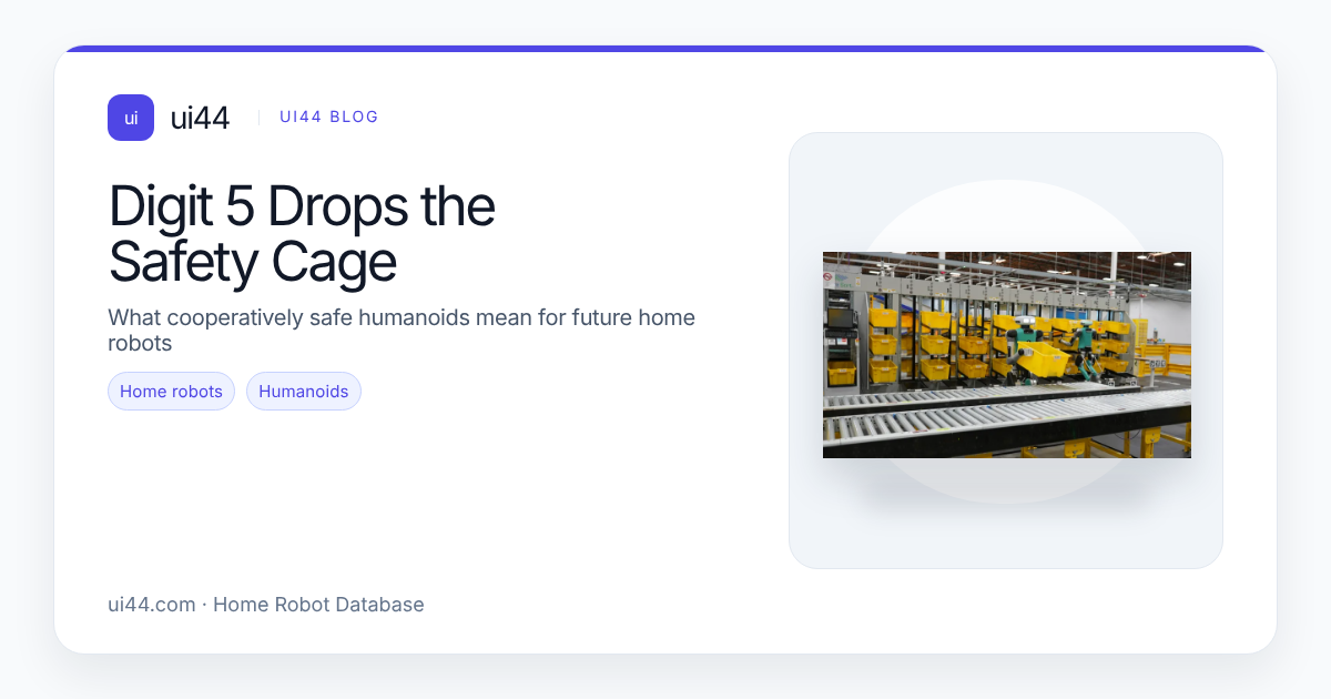 Digit 5: the Cage-Free Humanoid and Home Robot Safety