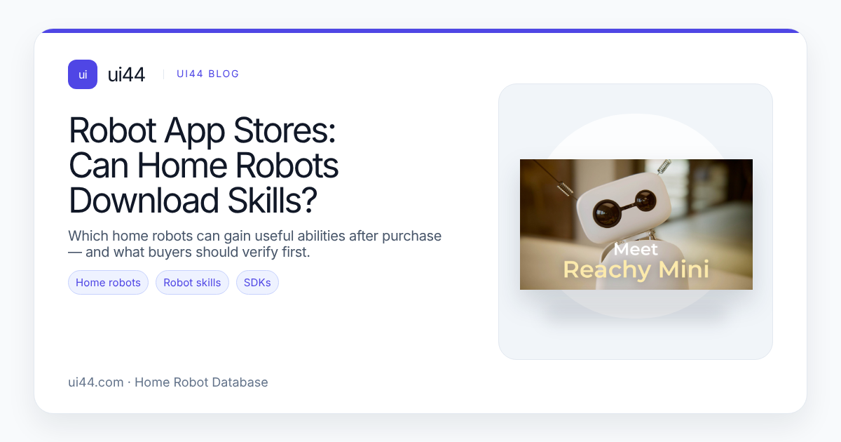 Robot App Stores: Can Home Robots Download Skills?