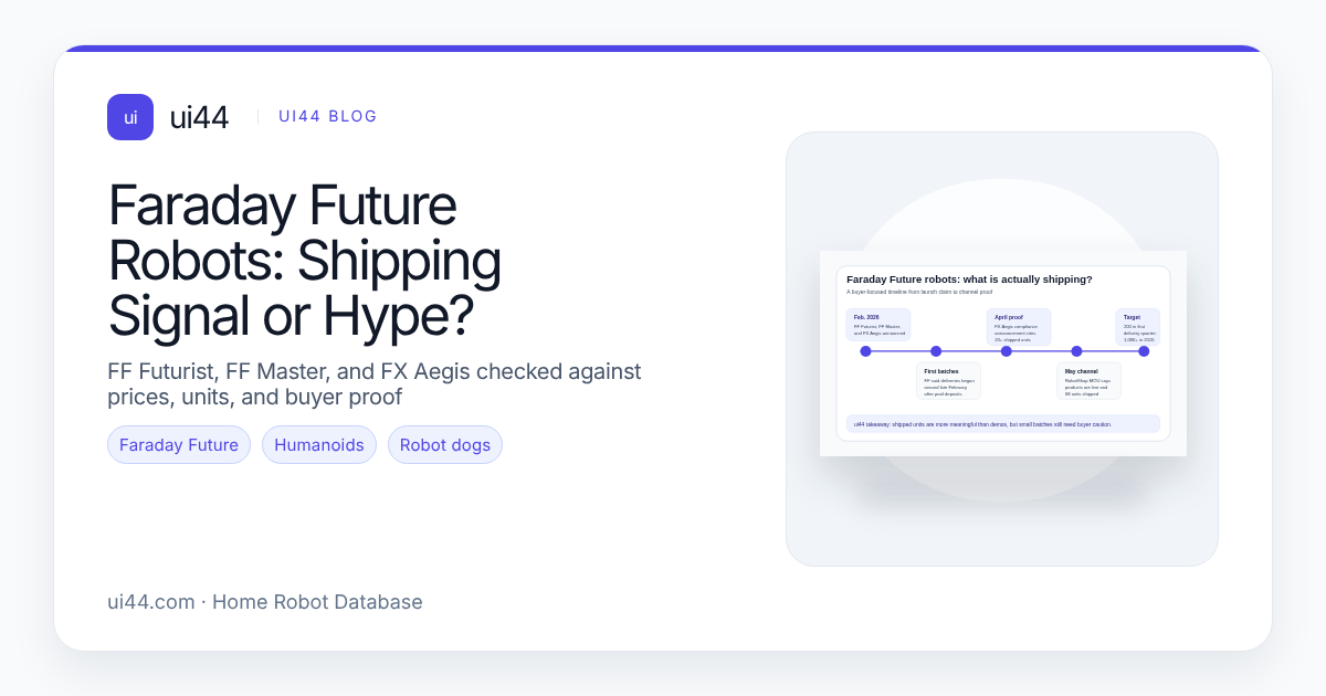 Faraday Future Robots: Are They Really Shipping?