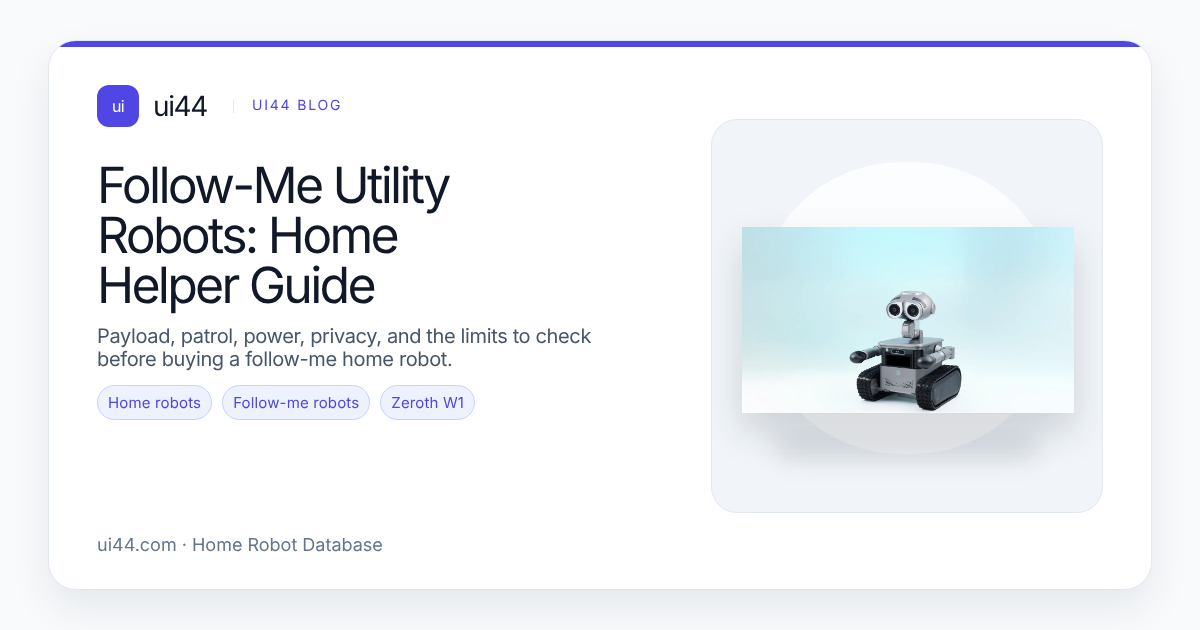 Follow-Me Utility Robots: Home Helper Guide