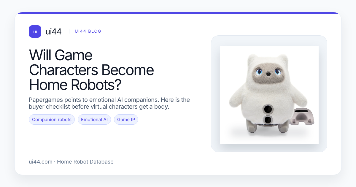 Will Game Characters Become Home Robots?