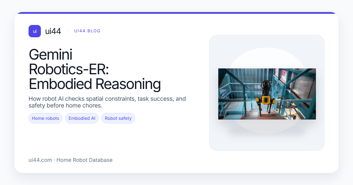Gemini Robotics-ER: Embodied Reasoning