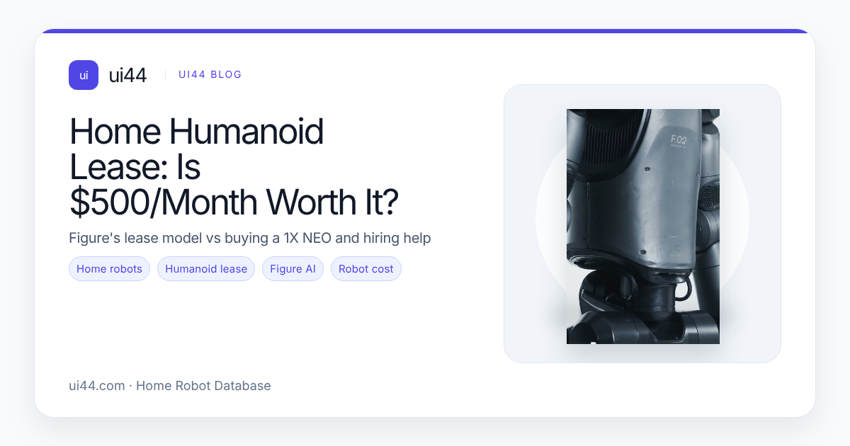 Home Humanoid Lease: Is $500/Month for a Figure 03 Worth It?