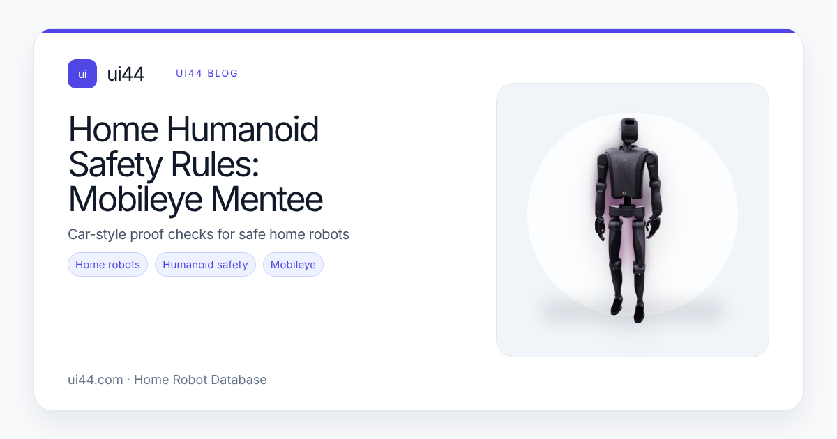 Home Humanoid Safety Rules: Mobileye Mentee