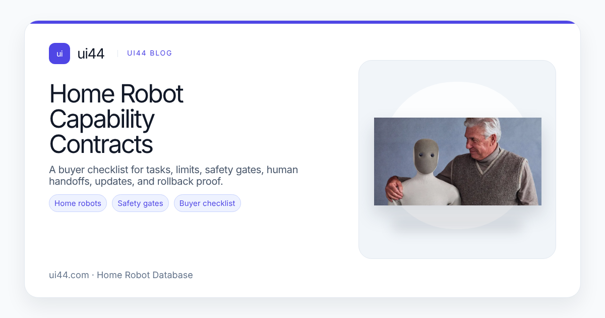 Home Robot Capability Contracts: Buyer Checklist
