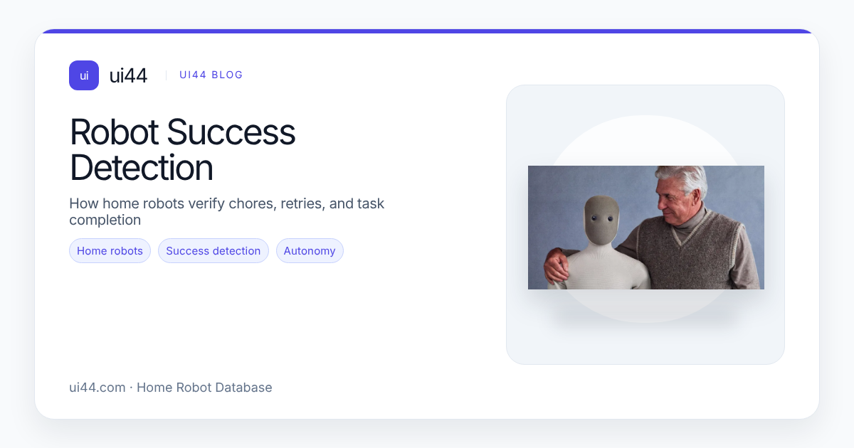 Robot Success Detection: How Robots Know Chores Are Done