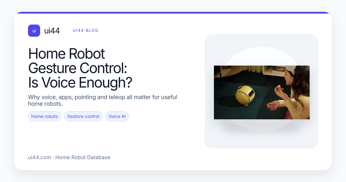 Home Robot Gesture Control: Is Voice Enough?