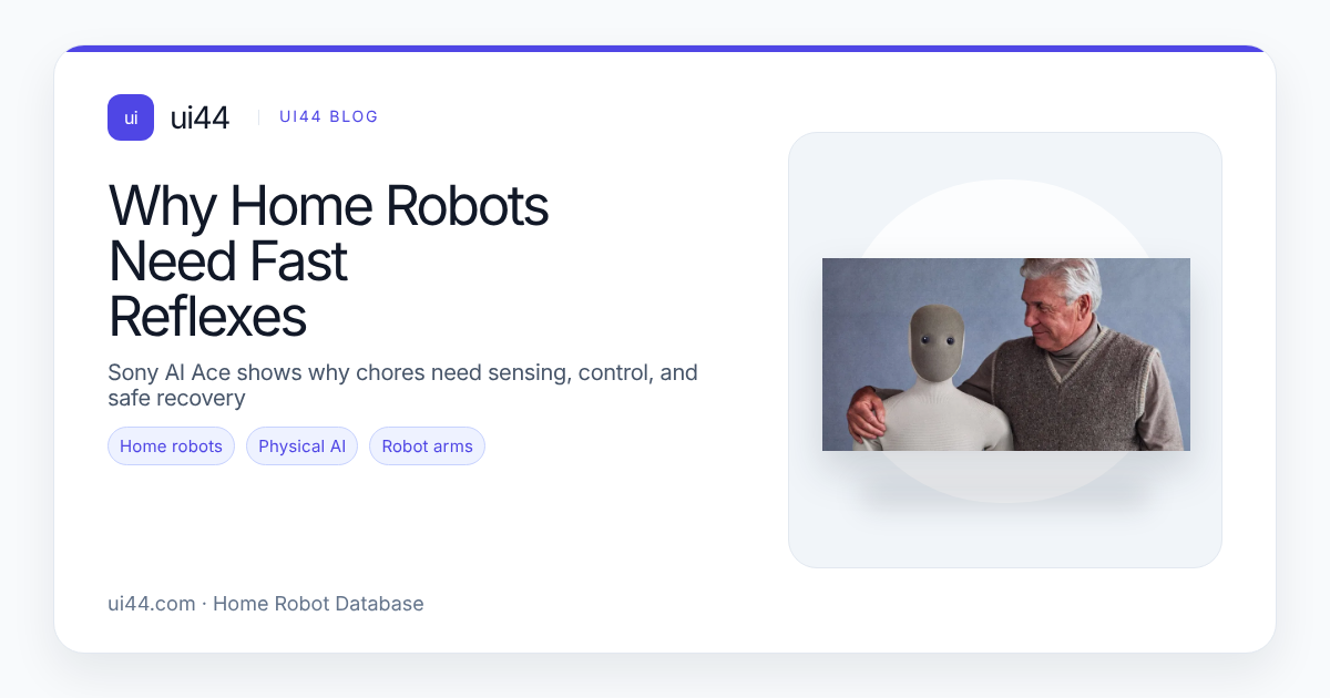 Why Home Robots Need Fast Reflexes