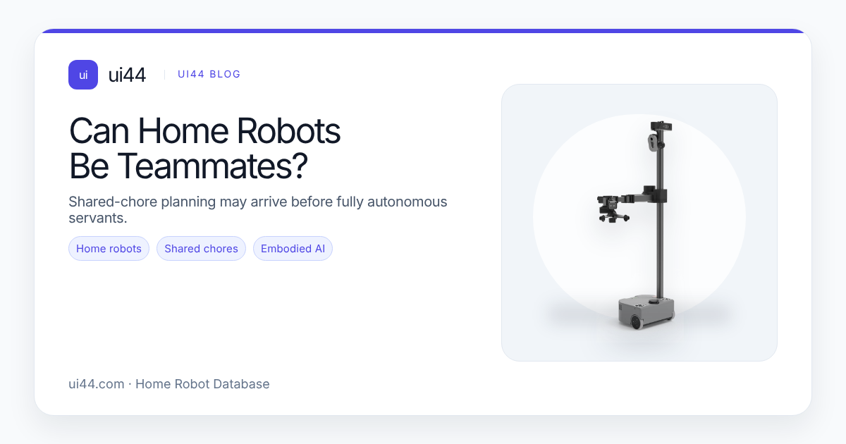 Can Home Robots Be Teammates?