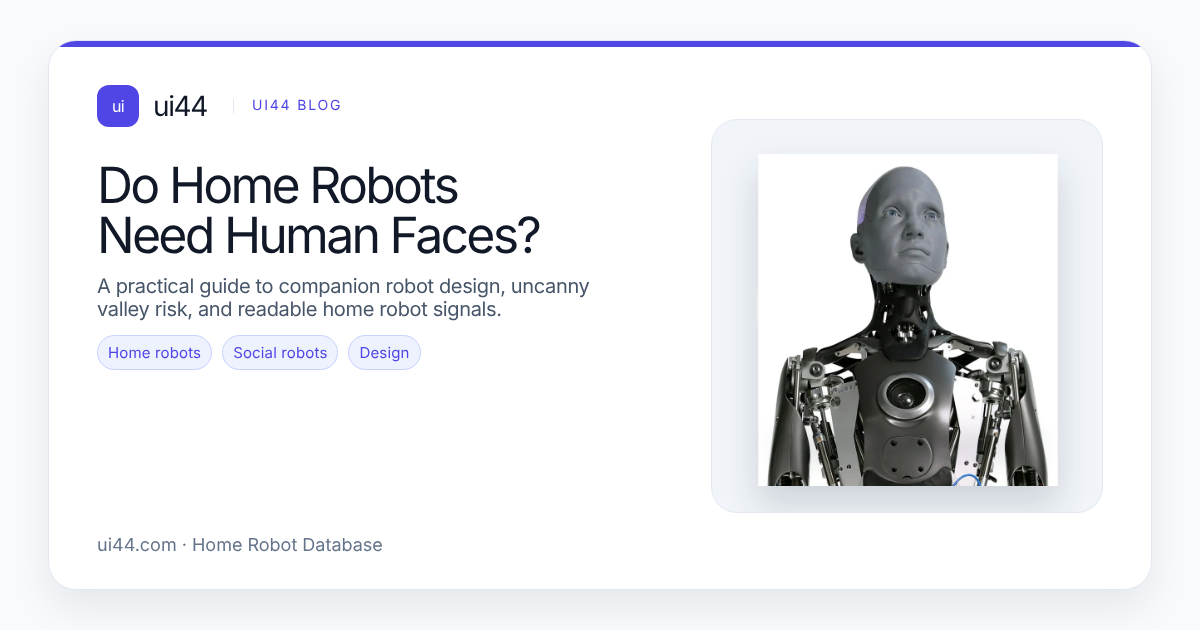 Do Home Robots Need Human Faces?