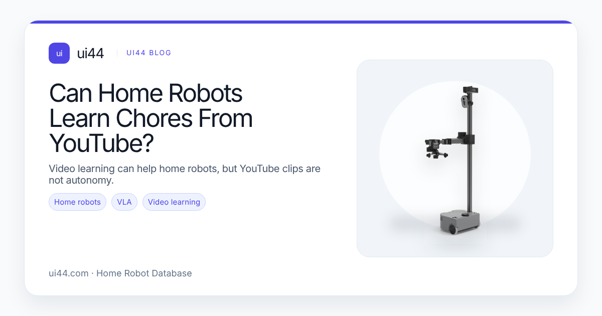 Can Home Robots Learn Chores From YouTube?