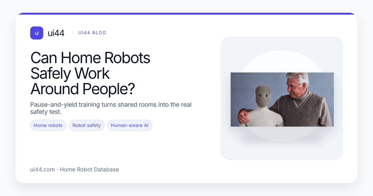 Can Home Robots Safely Work Around People?