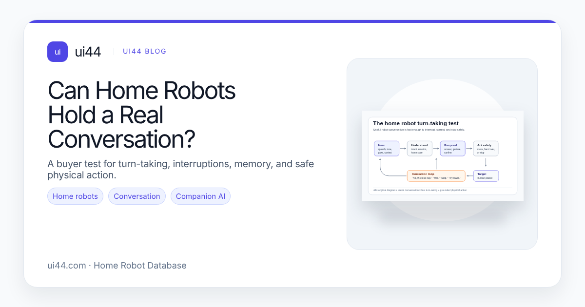 Can Home Robots Hold a Real Conversation?
