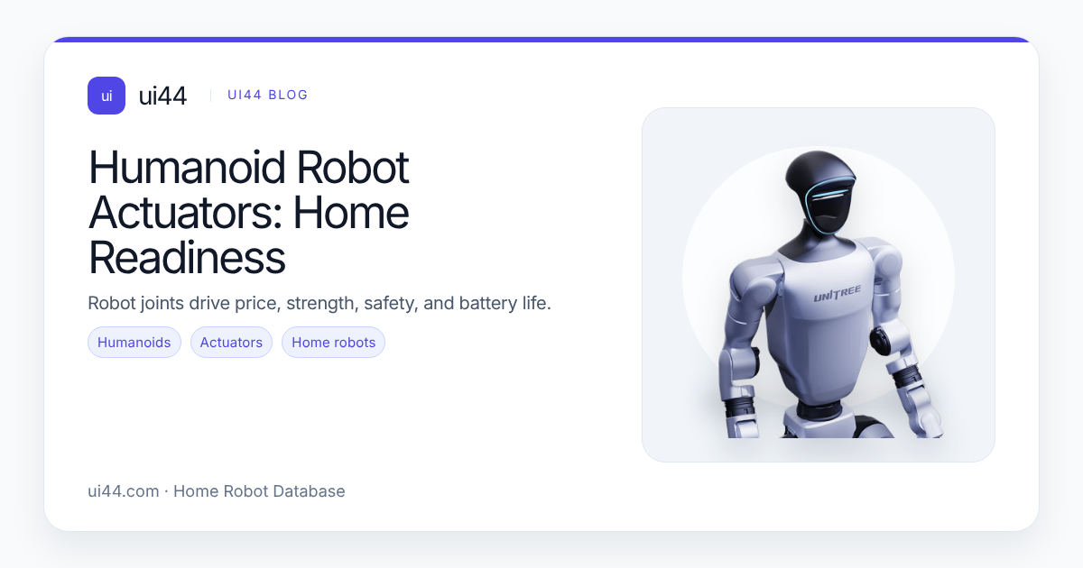 Humanoid Robot Actuators: Home Readiness Guide