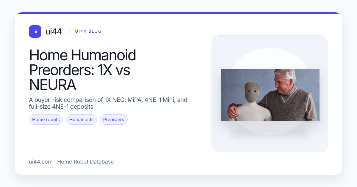 Home Humanoid Preorders: 1X vs NEURA