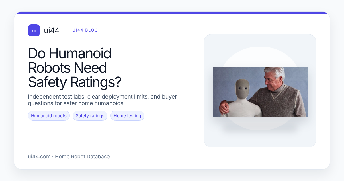Do Humanoid Robots Need Safety Ratings?
