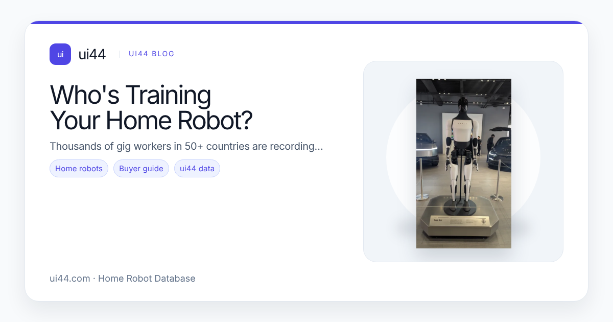 Who's Training Your Home Robot? The $15/Hour Secret Behind the AI