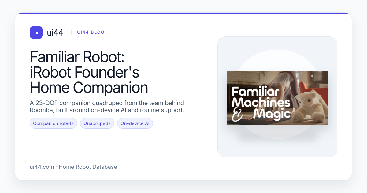Familiar Robot: iRobot Founder's Home Companion