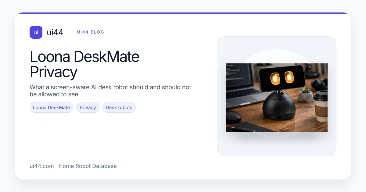 Loona DeskMate Privacy: What Can It See?