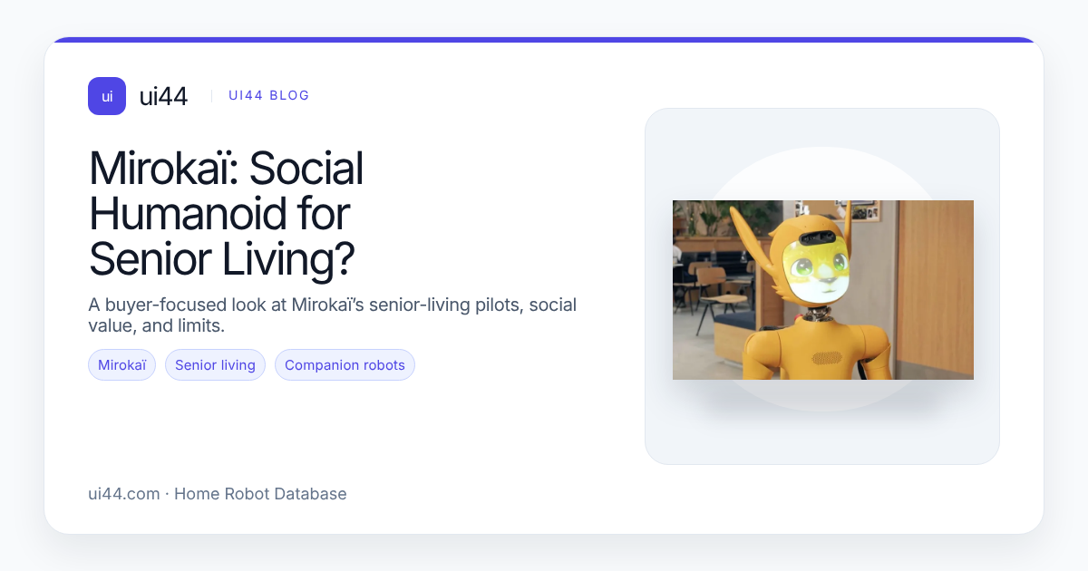 Mirokaï: Social Humanoid for Senior Living?