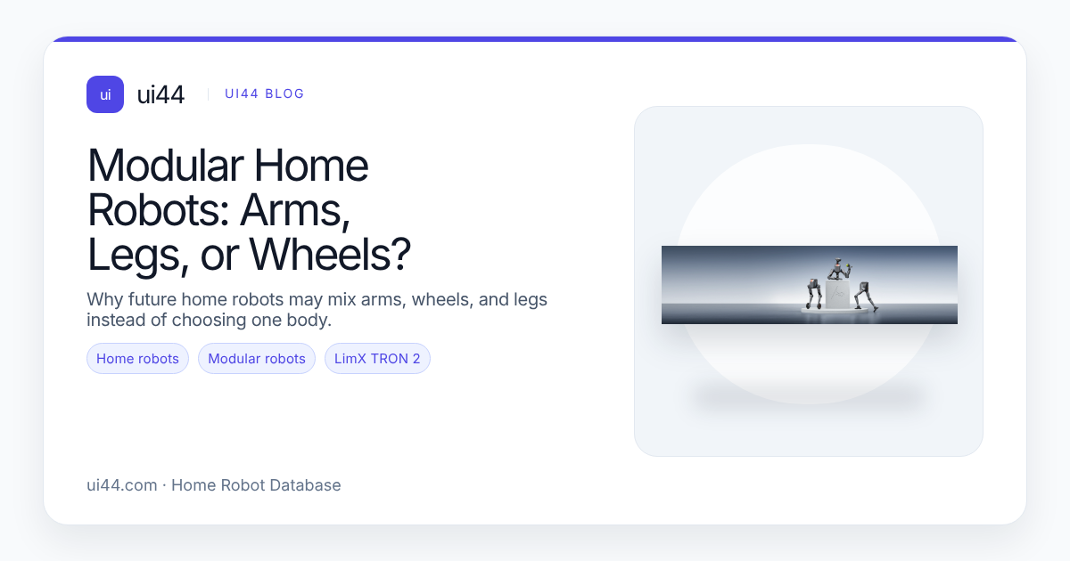 Modular Home Robots: Arms, Legs, or Wheels?
