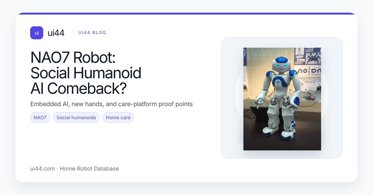 NAO7 Robot: Social Humanoid AI Comeback?