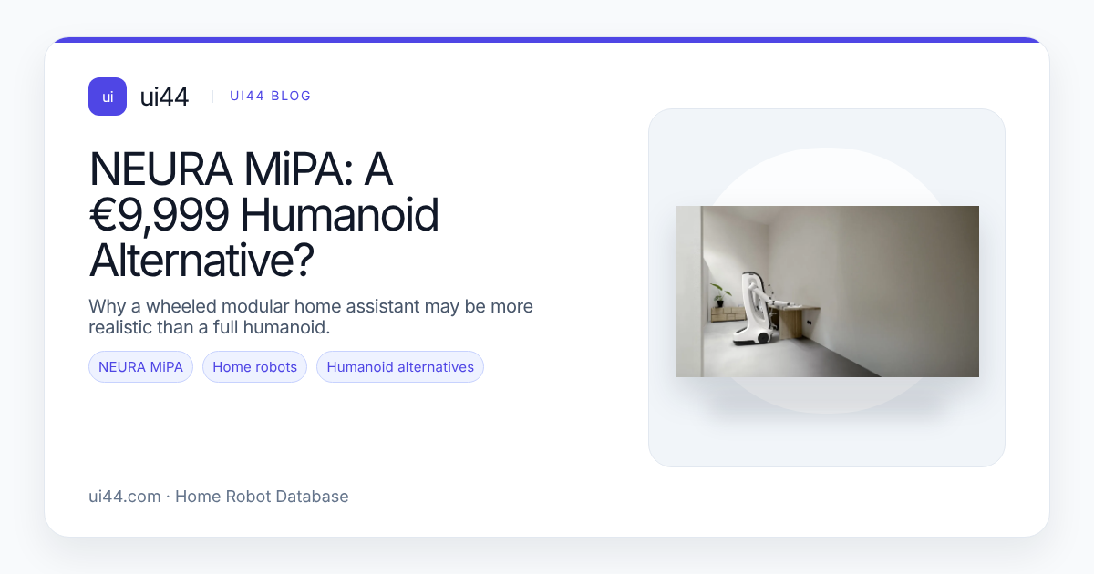 NEURA MiPA: A €9,999 Humanoid Alternative?