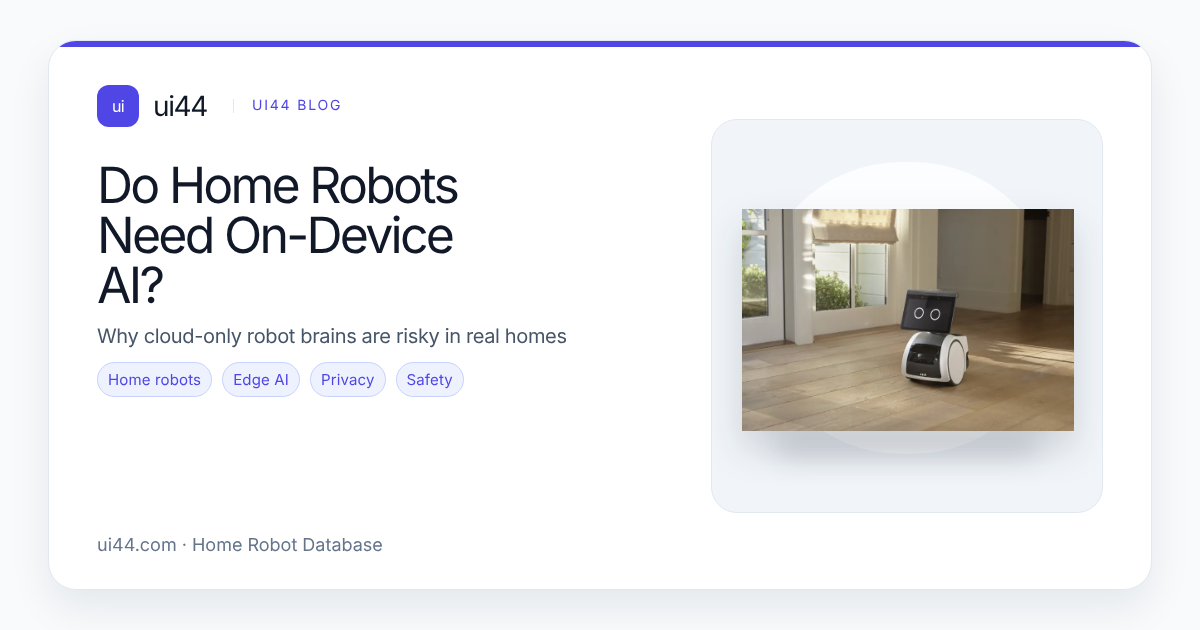 Do Home Robots Need On-Device AI?