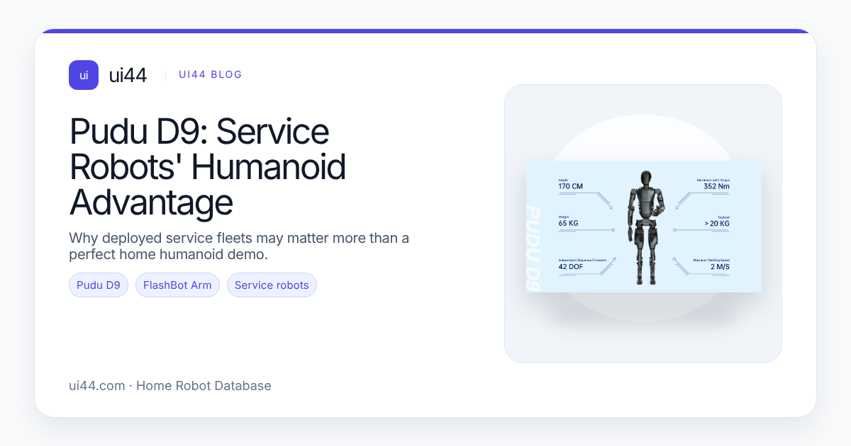 Pudu D9: Service Robots' Humanoid Advantage
