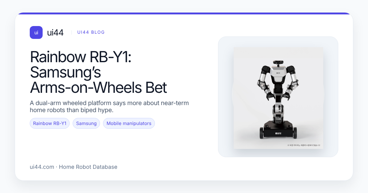 Rainbow RB-Y1: Samsung’s Arms-on-Wheels Bet