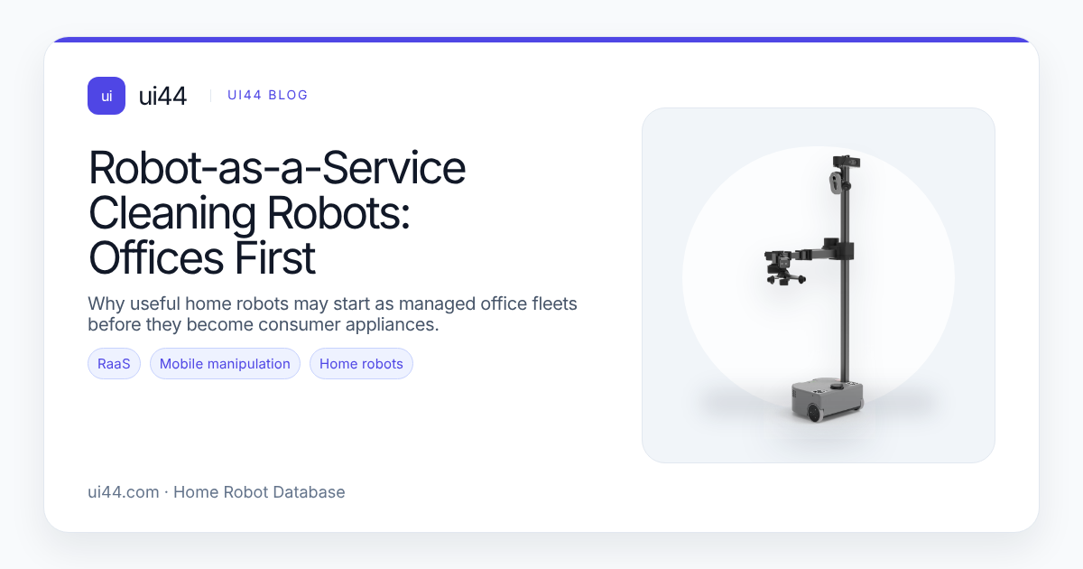 Robot-as-a-Service Cleaning Robots: Offices First