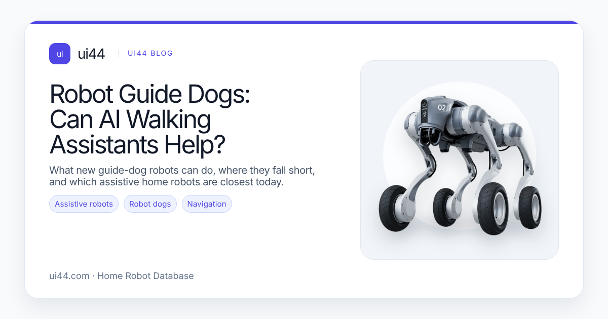 Robot Guide Dogs: Can AI Walking Assistants Help?