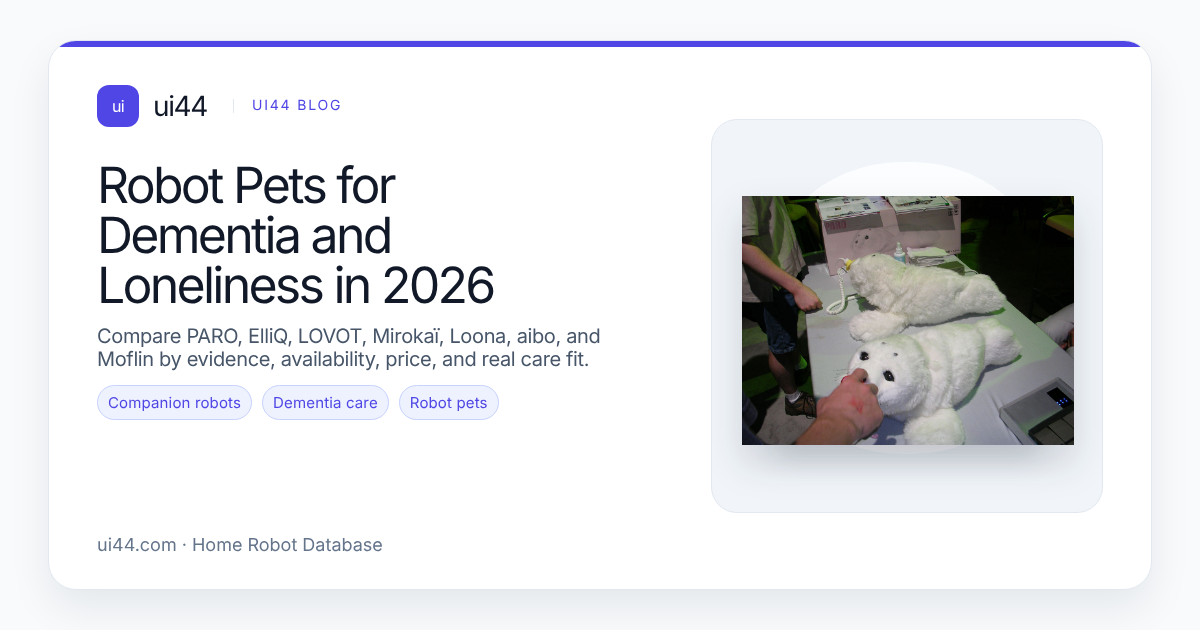 Robot Pets for Dementia and Loneliness in 2026