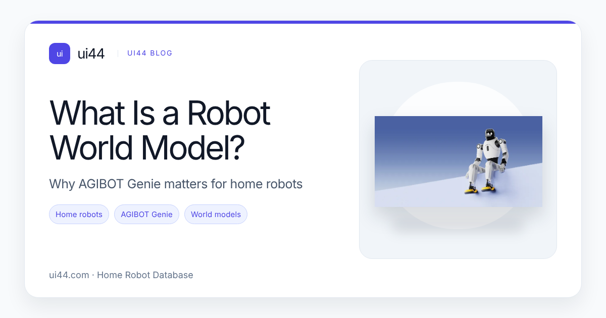 What Is a Robot World Model? AGIBOT Genie Explained