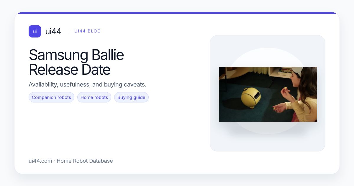 Samsung Ballie Release Date: What We Actually Know
