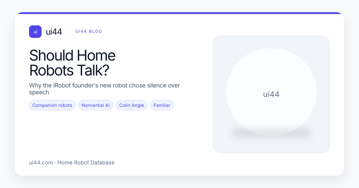 Should Home Robots Talk? Silence May Win