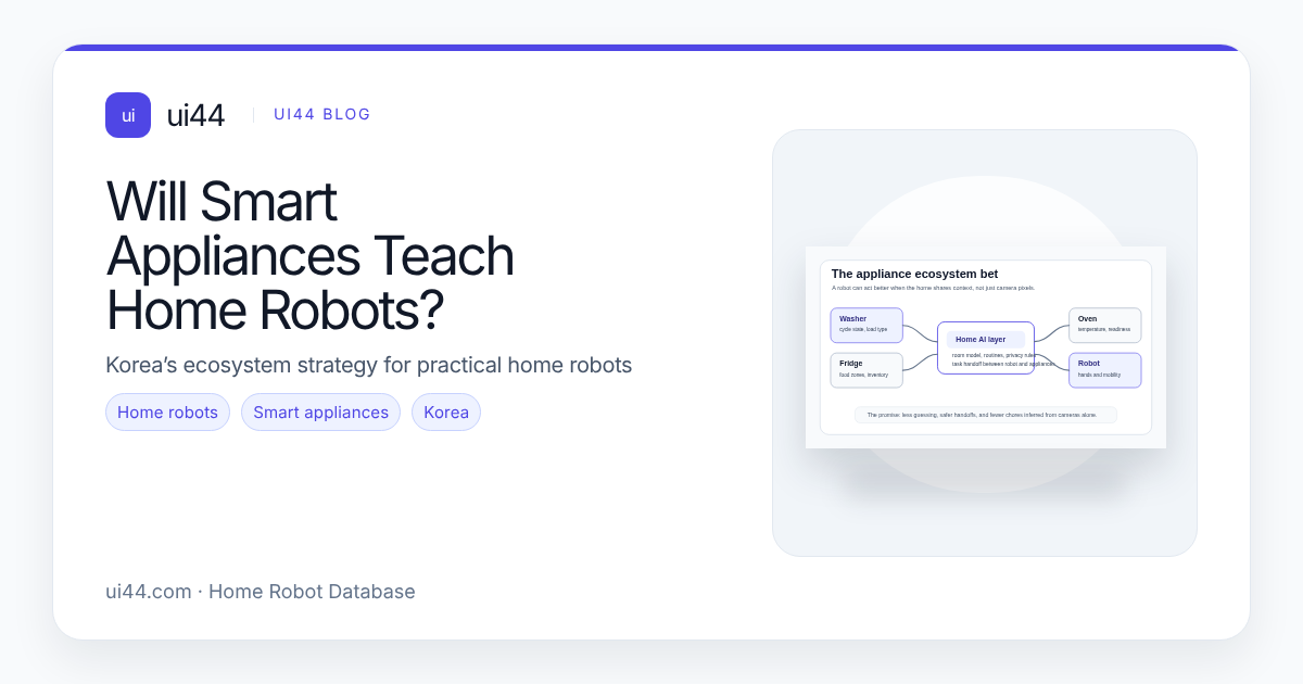 Will Smart Appliances Teach Home Robots?
