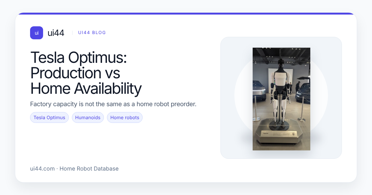 Tesla Optimus: Production vs Home Availability