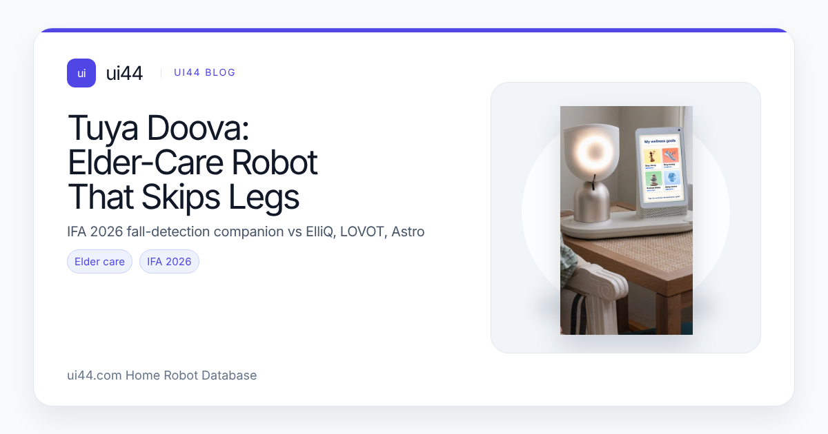 Tuya Doova: Elder-Care Robot That Skips Legs Entirely