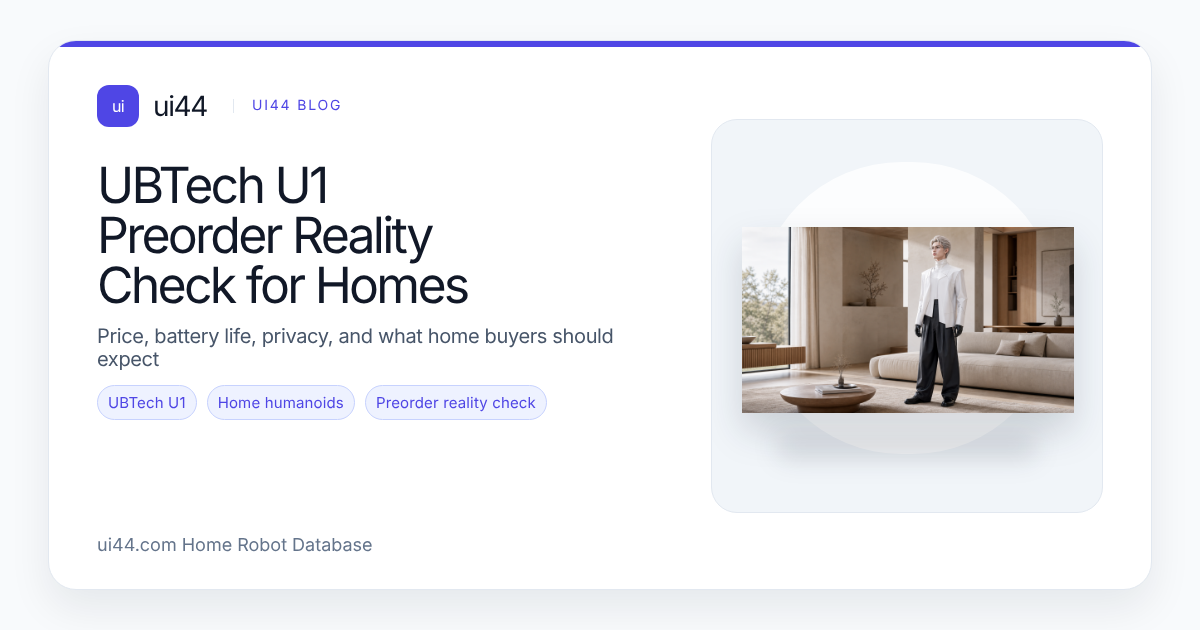 UBTech U1 Preorder Reality Check for Homes