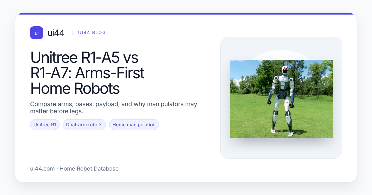Unitree R1-A5 vs R1-A7: Arms-First Home Robots