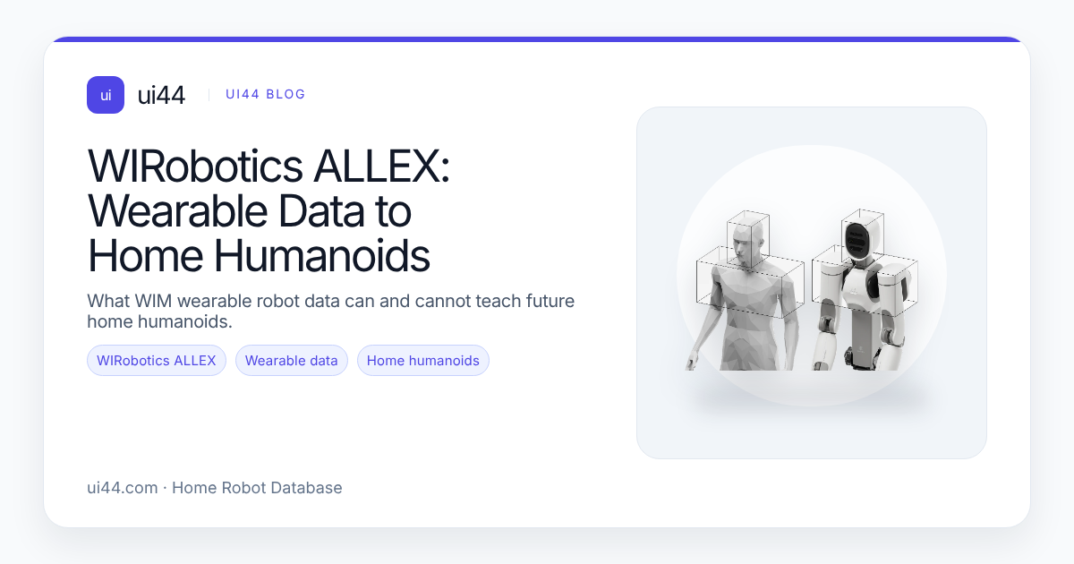WIRobotics ALLEX: Wearable Data to Home Humanoids